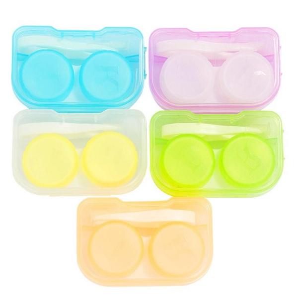 Hot-free shipping Contact Lens Case 6 Colors Contact Lens Box With Tweezers 350pcs