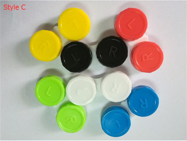 Contact Lens Case Colorful Plastic Contact Lens Container ECO PP Lens Soaking Storage Cases Free Shipping