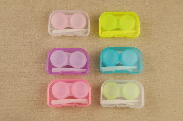 Fashion Best Transparent Pocket Plastic Contact Lens Case Travel Kit Easy Take Container Holder Hot sale Epacket Free