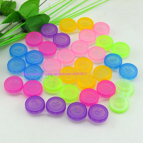 100sets Colourful Contact Lens Box Holder Container Case Soak Soaking Storage Eye Care Kit Double Case Lens Cases