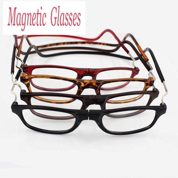 Folding Magnetic Reading Glasses With Diopter +1.0 +1.5 +2.0 +2.5 +3.0 +3.5 +4.0 Men Women Spectacles Old People 4 colors