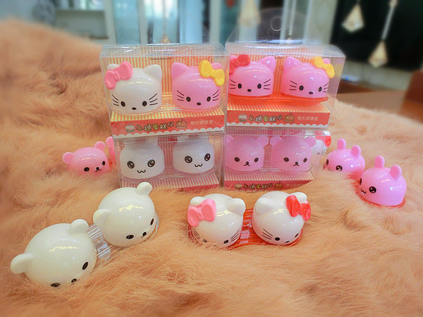 Colorful Animal Contact Lens Case Animal Lenses Box Color Cute Contact In-lens case Cartoon Glasses box Wholesale