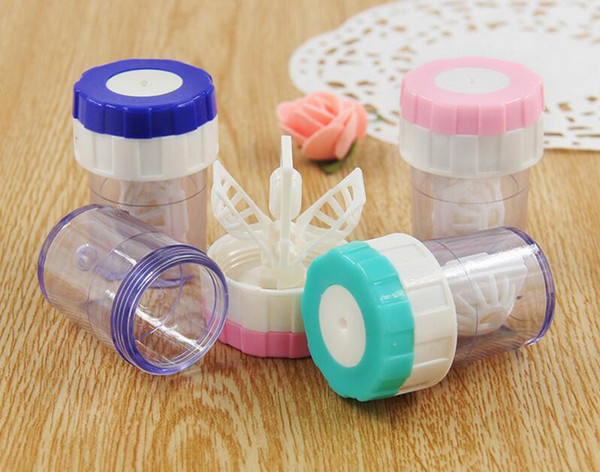 Free DHL Color Contact Lens Cleaner Case Manual Cleaning Washer Eyewear Care Holder Storage Kit Set Box For Eyes Free Shipping 3 Colors