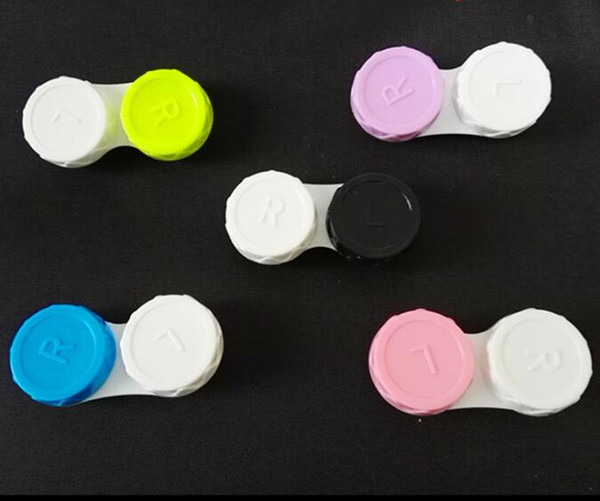 Fahion Contact Lens Storage Case Kit Mate Double Lens Box L and R Lid Colorful Contact Lens Case 1000pcs