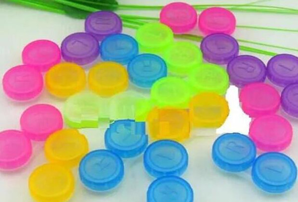 Free Shipping- special price! colorful and transparent contact lens cases with high quality