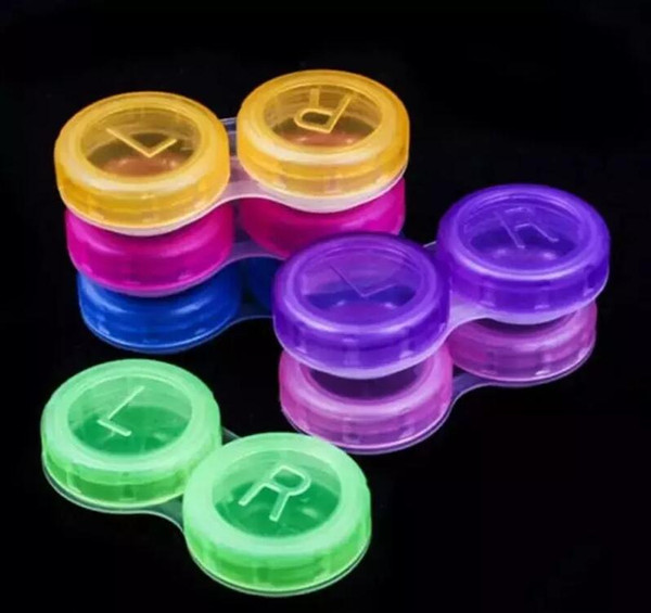 Colorful Case Contact Lenses Box Contact Lens Case Glasses Color Double-Box Contact Lens Case Eyewear Accessories