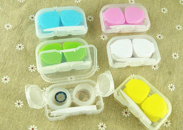 Freeshipping 4 in 1 kits Companion box Pocket Mini Contact Lens Box Travel Kit Eyeglasses Case