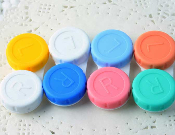 Contact Lenses Box Colorful Contact Lens Case for Eyes travel Kit Holder Container free shipping