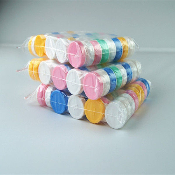 500pairs Contact Lens Box Solid and Transparent Colorful Cases Lovely Colorful Candy Double Box Mix Free shipping