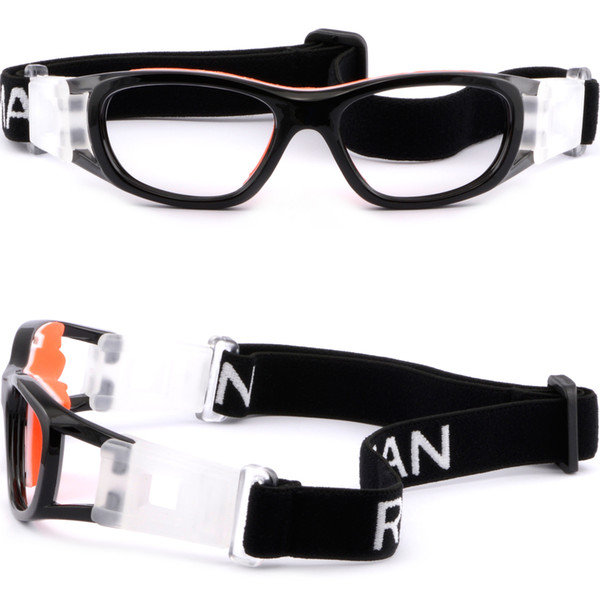 Kids Sports Protection Goggles Prescription Glasses Wrap Around Straps Black