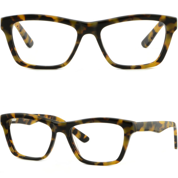 Square Mens Women Frame Spring Hinges Plastic Prescription Glasses Tortoiseshell