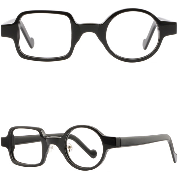 Small Narrow Glasses Frame unconventional asymmetrical Round & Square eyeglasses