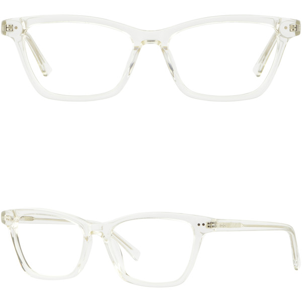 Large Womens Plastic Frames Spring Hinges Prescription Glasses Clear Translucent