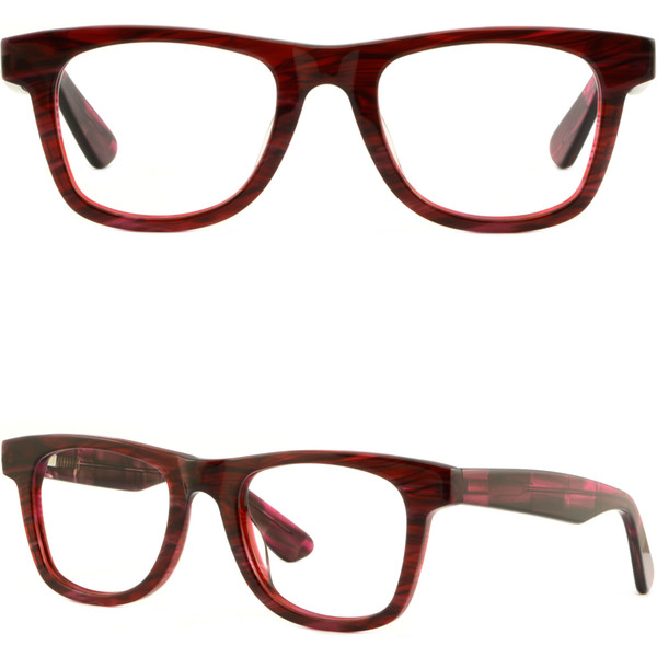 Thick Strong Men Womens Frame Large Acetate Red Eyeglasses Glasses Spring Hinges