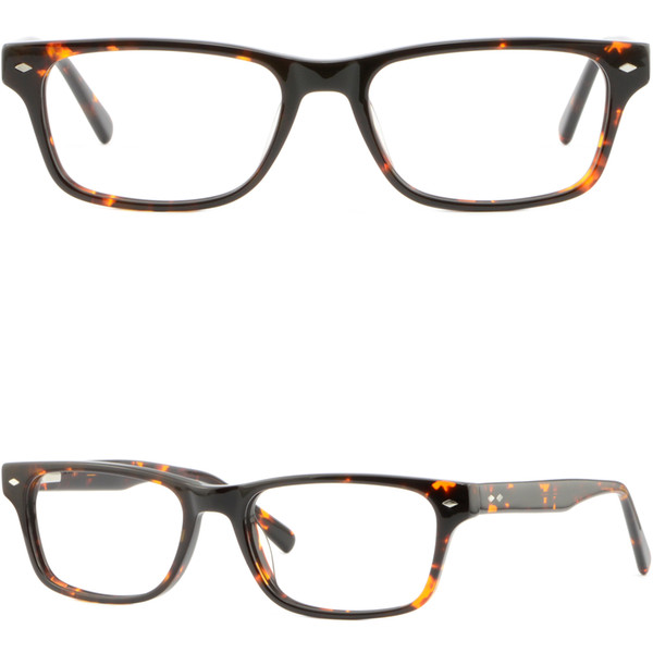 Tortoiseshell Mens Womens Frames Rectangular Prescription Glasses Spring Hinges