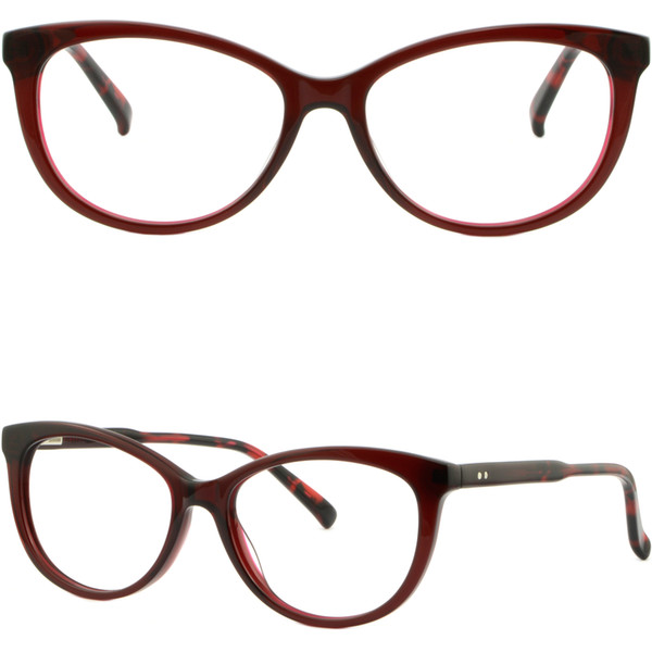 Full Rim Womens Acetate Frames Prescription Glasses Sunglasses Red Spring Hinges