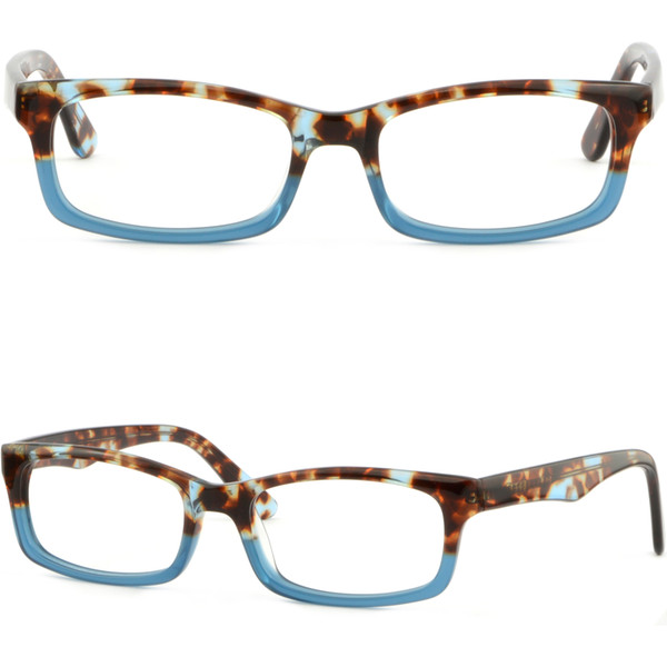 Rectangle Men's Women's Plastic Acetate Frame Prescription Glasses Tortoiseshell