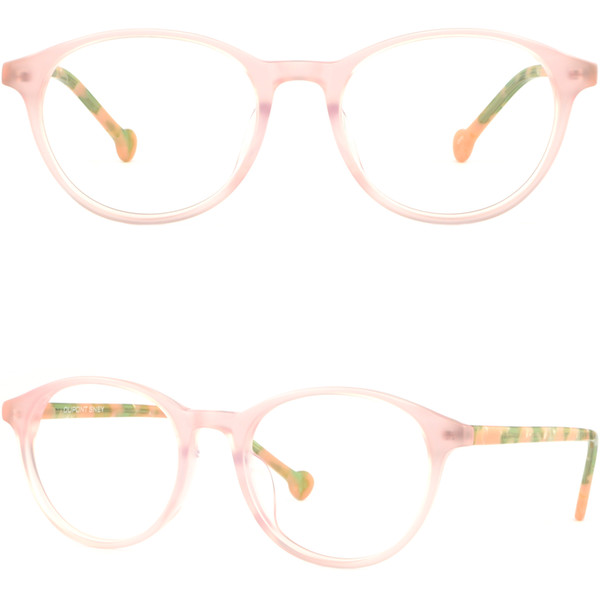 Brille Light Womens Plastic Frames Thin Acetate Glasses Pink Brillengestell Fassung Damenbrille Rund