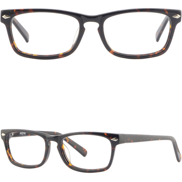 Rectangle Tortoise Shell Plastic Frame Acetate Glasses Eyeglasses Silver Pieces