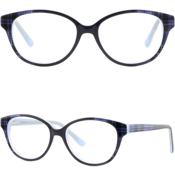 Full Rim Women's Plastic Frames RX Prescription Glasses Spring Hinged Navy Blue