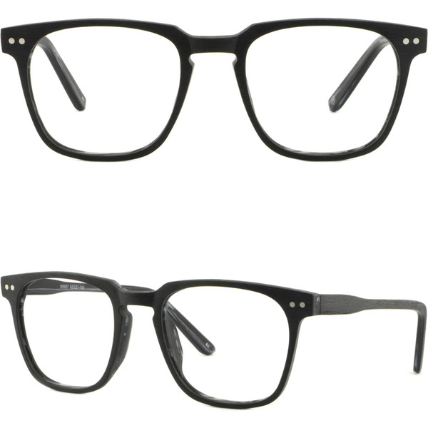 Brillengestell Fassung Gestell Brillengestell Brille Square Men Women Frames Faux Wood Acetate Prescription Glasses Silver Dot Piecess