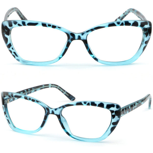 Light Blue Cateye Cat Eye Women's Plastic Frames Prescription Glasses Sunglasses