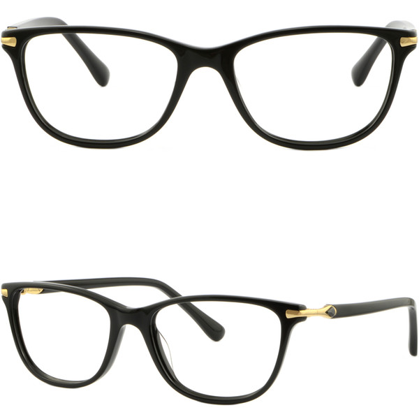 Full Rim Women's Acetate Frames Light Plastic Prescription Glasses Shiny Black