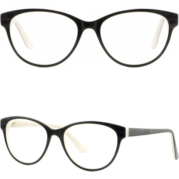 Light Women's Plastic Frames Spring Loaded Hinges RX Prescription Glasses Black