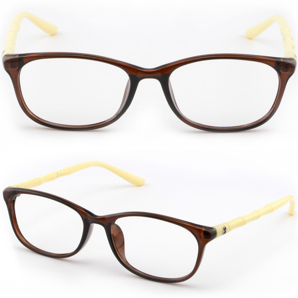 Light Women's Plastic Frame Prescription Eyeglasses Sunglasses Rectangular Brown