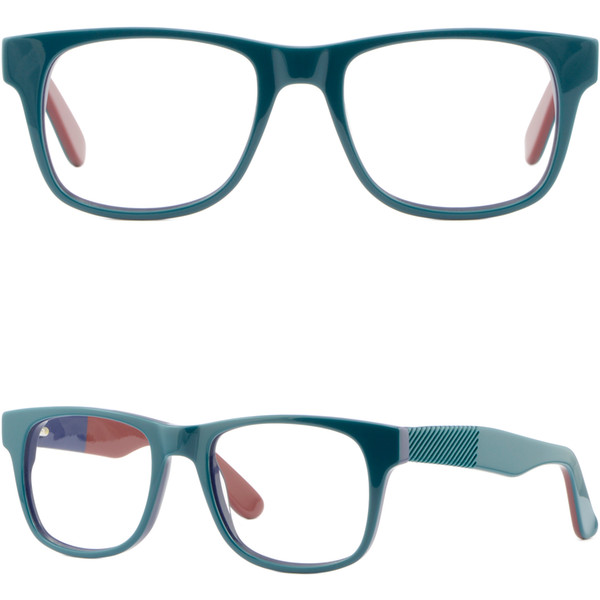 Large Wide Mens Womens Plastic Frames Spring Hinges Square Huge Green RX Glasses