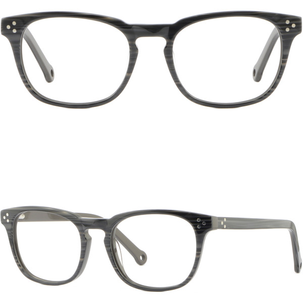 Men's Women's Plastic Frames Spring Hinges Light Black Square Eyeglasses Glasses