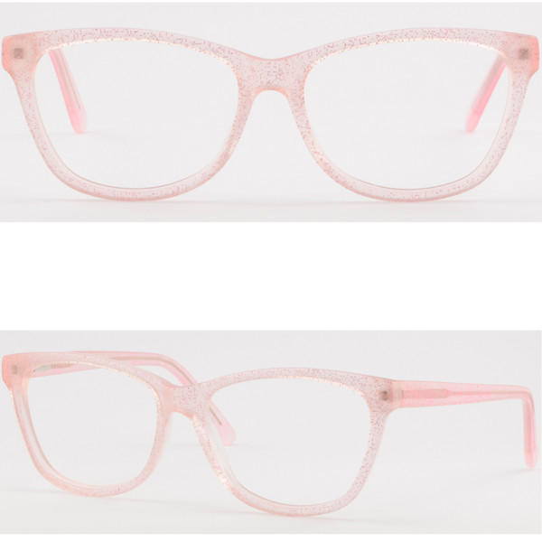 Light Women's Plastic Frames Prescription Glasses Spring Hinges Bling Bling Pink