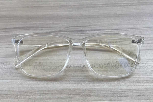 Light Square Translucent Clear Plastic Frame Transparent Mens Women TR90 Glasses