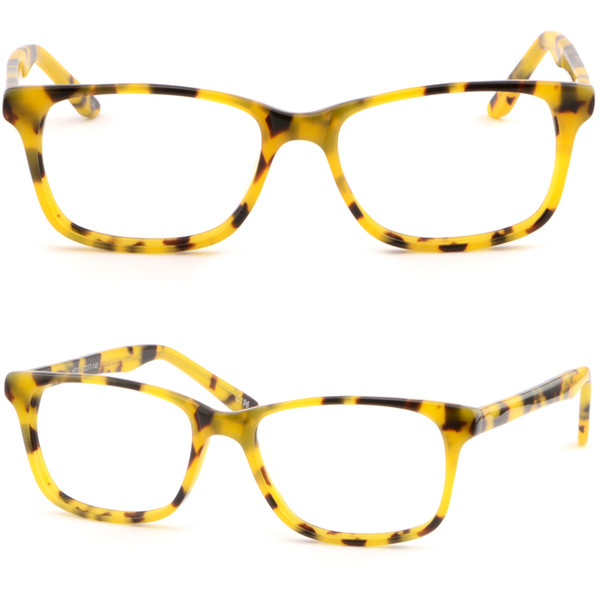 Thin Light Plastic Frame Prescription Glasses RX Sunglasses Tortoiseshell Yellow