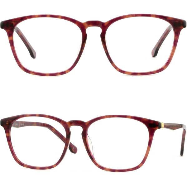 Thin Light Plastic Frames Large Men's Women's Square Prescription RX Glasses Red