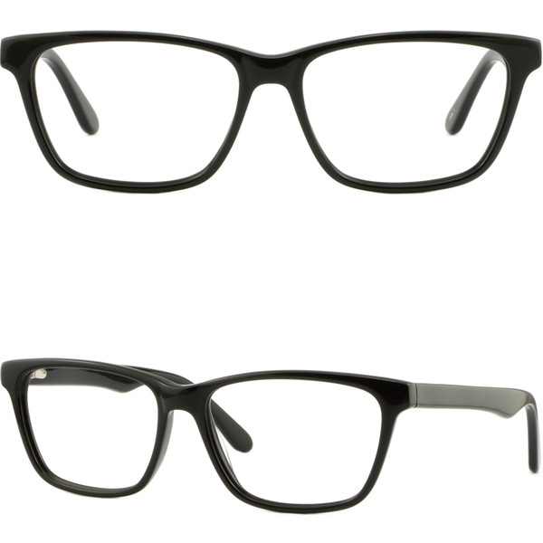 Square Mens Women's Acetate Frame Spring Loaded Hinges Prescription Glasses Black