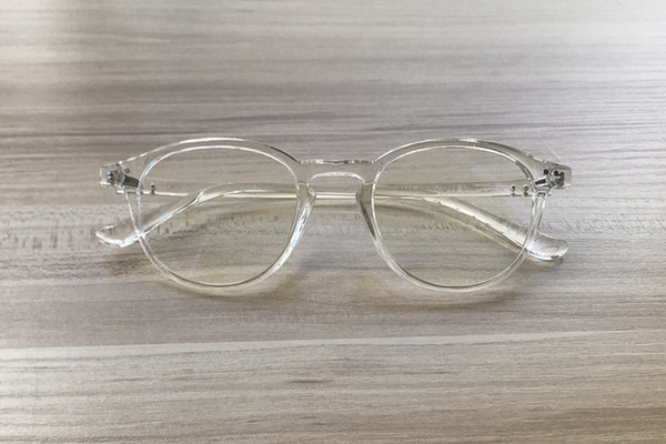 Light Round Translucent Clear Plastic Frame Transparent Mens Womens TR90 Glasses