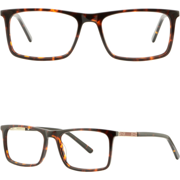 Rectangle Plastic Acetate Mens Womens Frames Tortoiseshell Glasses Spring Hinges