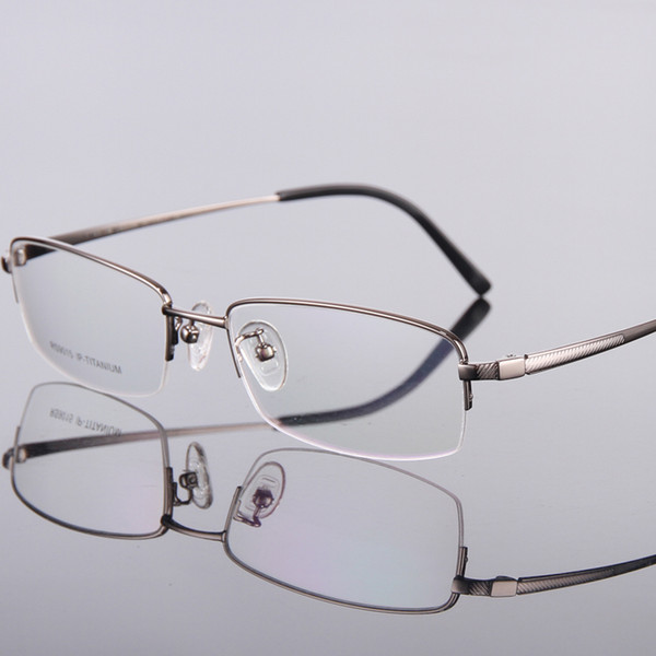 Wholesale half-rim glasses titanium eyeglasses frame for men myopia frame glasses optical frame RS-9015 free shipping