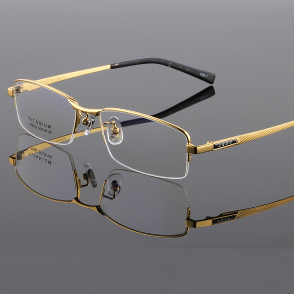 Men Designer Eyeglass frames Titanium Half Rimless Spectacle Frames LB-8842