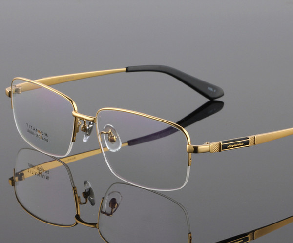 Men Eyeglass Frames Titanium Half Rimless Spectacle Frames LB-9989