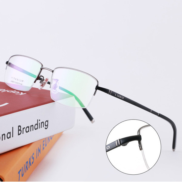 Fashion Eyeglass Frames for Men Half Rim Titanium Glasses Frames Business Optical Frames LB-8970