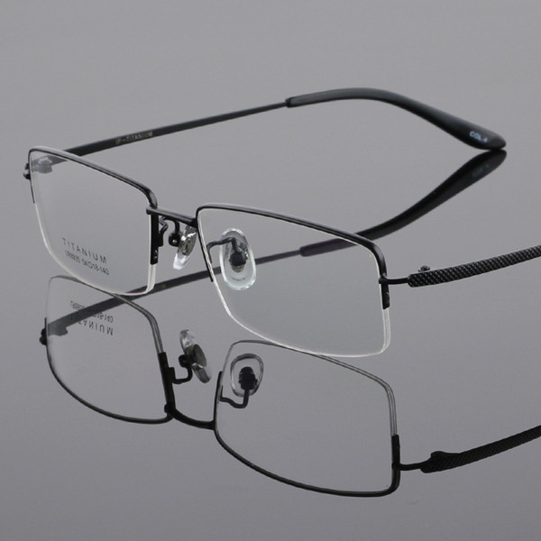 Men Eyeglass Frames Titanium Half Rimless Spectacle Frames LB-8935