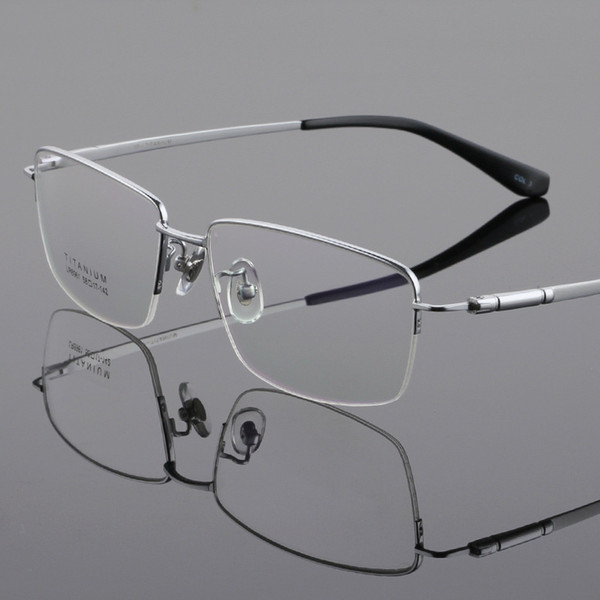 Men Glasses Frames Titanium Half Rimless Eyeglass Frames LB-8961