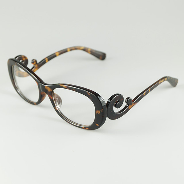 New Brand Sexy Lady Glasses Frame Floating Clouds Baroque Style Design Clear Lens Tortoise Optical Eyewear