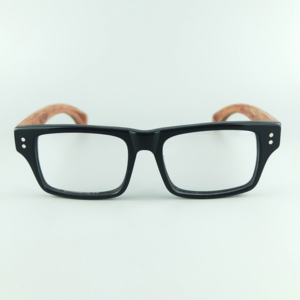 Hand Made Natural Rosewood Glasses Frame High Quality Acetate Frame With Wood Grain Natural Wood Temples Optical Frame