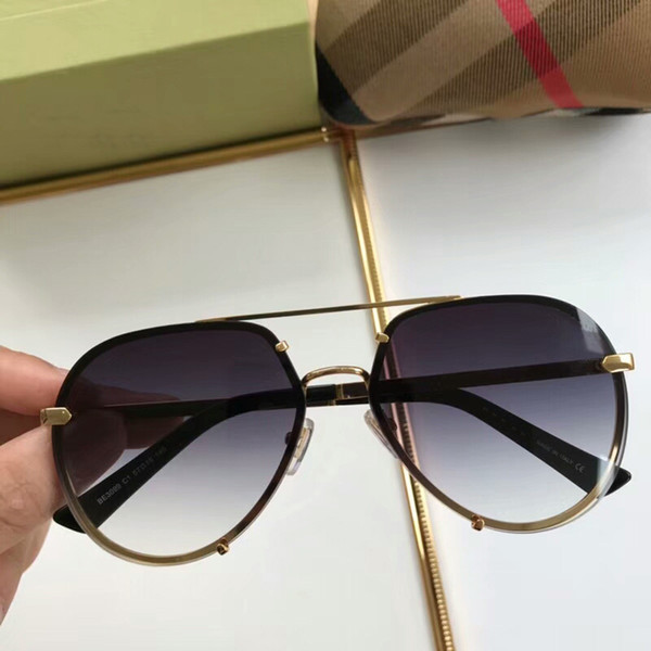 Top Quality Eyewear Metal Frame Luxury Pilot Sunglass UV Protection Women's Sunglasses Female Outdoor Eyeglass Multi Color Half Transparent