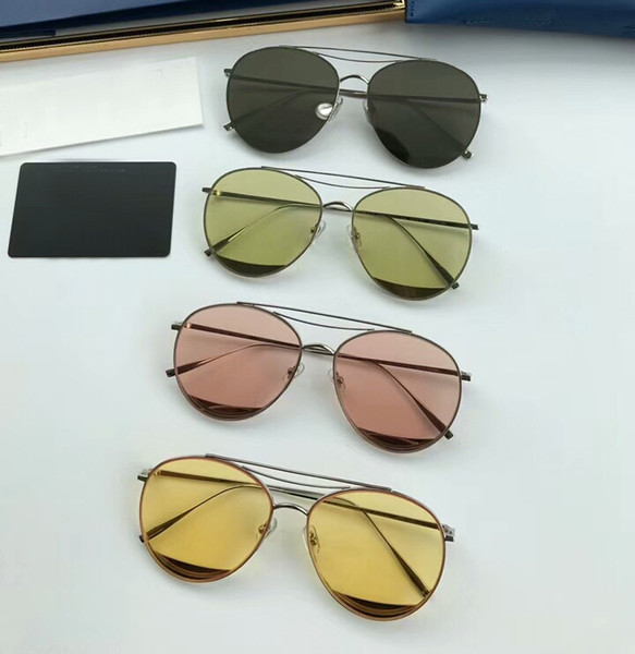 Luxury Sunglasses For Women Round Lens Fashion Brand Designer Sun Glasses UV Protection Metal Spectacle Frame Lady's Eyewear Eyeglasses Fema