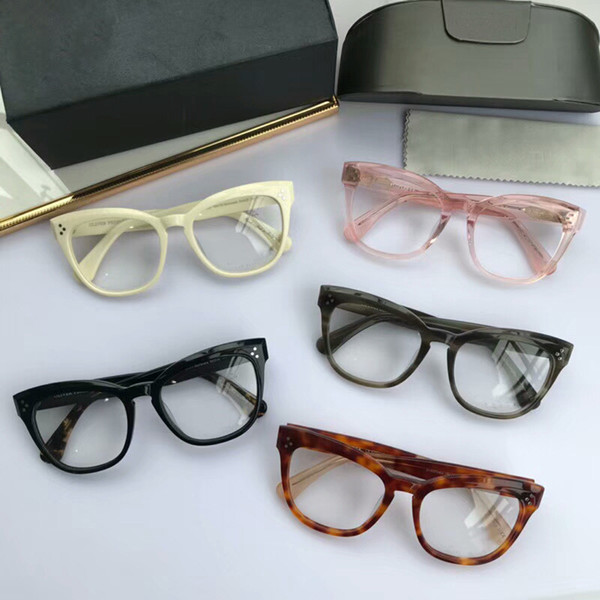 Luxury Eyelgasses Unisex Vintage Glasses With Plain / Clear Lens Brand Designer Full Frame Spectalce Frame Women Mens Eyewear Fashion Eyegla