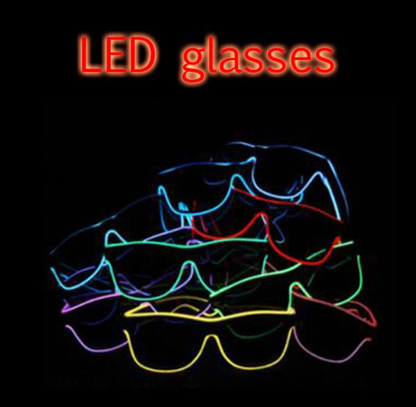 New Christmas LED Party Glasses Fashion EL Wire glasses Birthday Halloween party Bar Decorative supplier Luminous Glasses